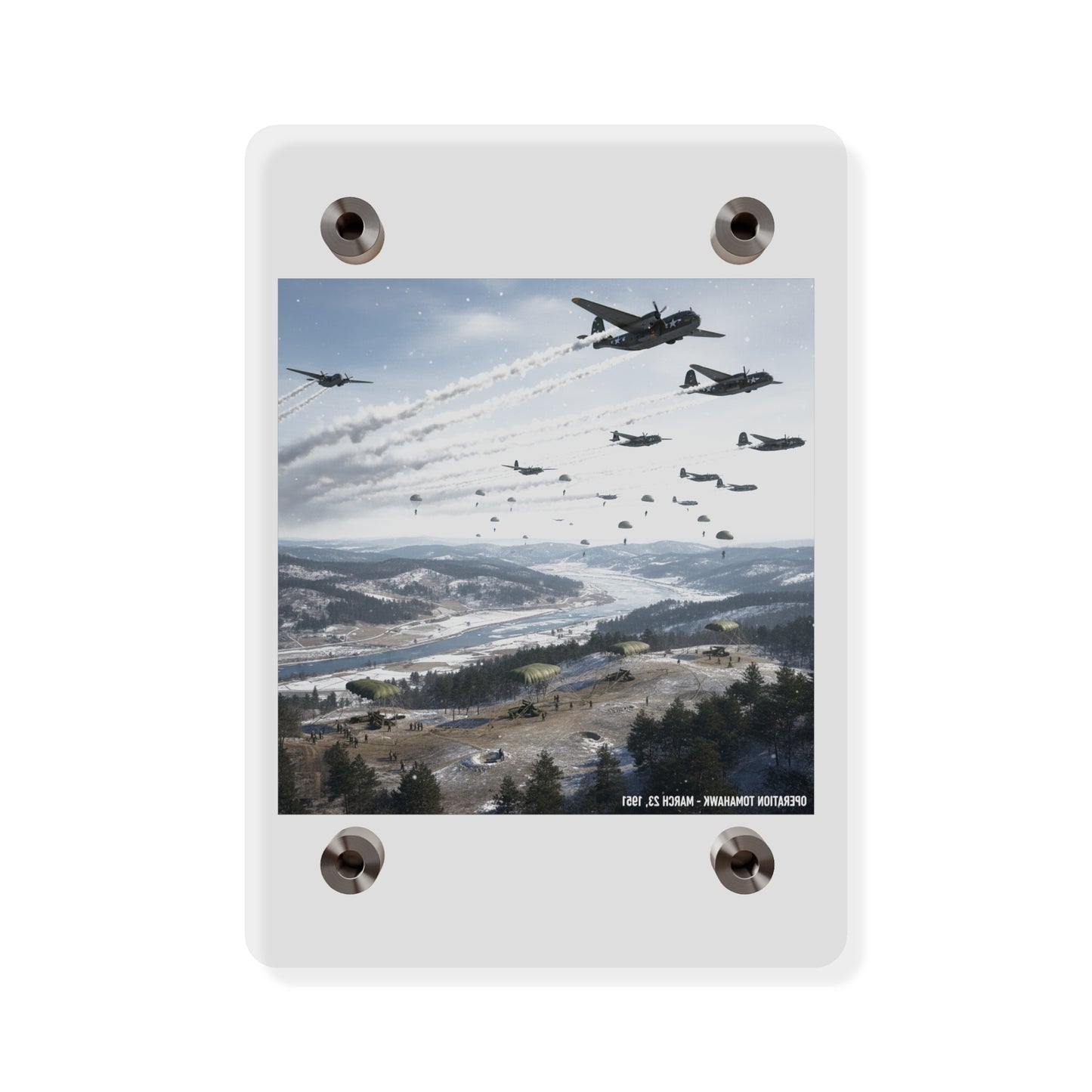 Acrylic Wall Art Panel - Operation Tomahawk - 187th Regimental Combat Team