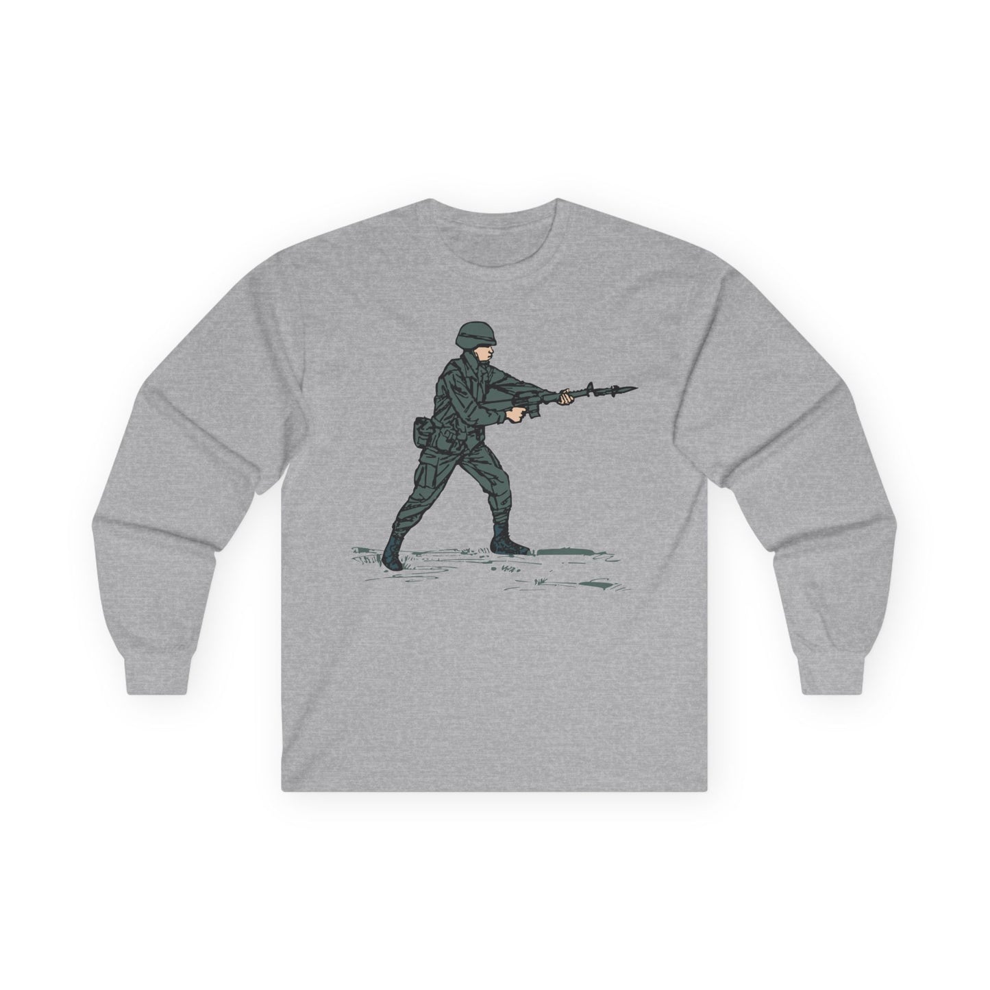 Unisex Ultra Cotton Long Sleeve Tee - Bayonet Training-Modified Thrust X 300