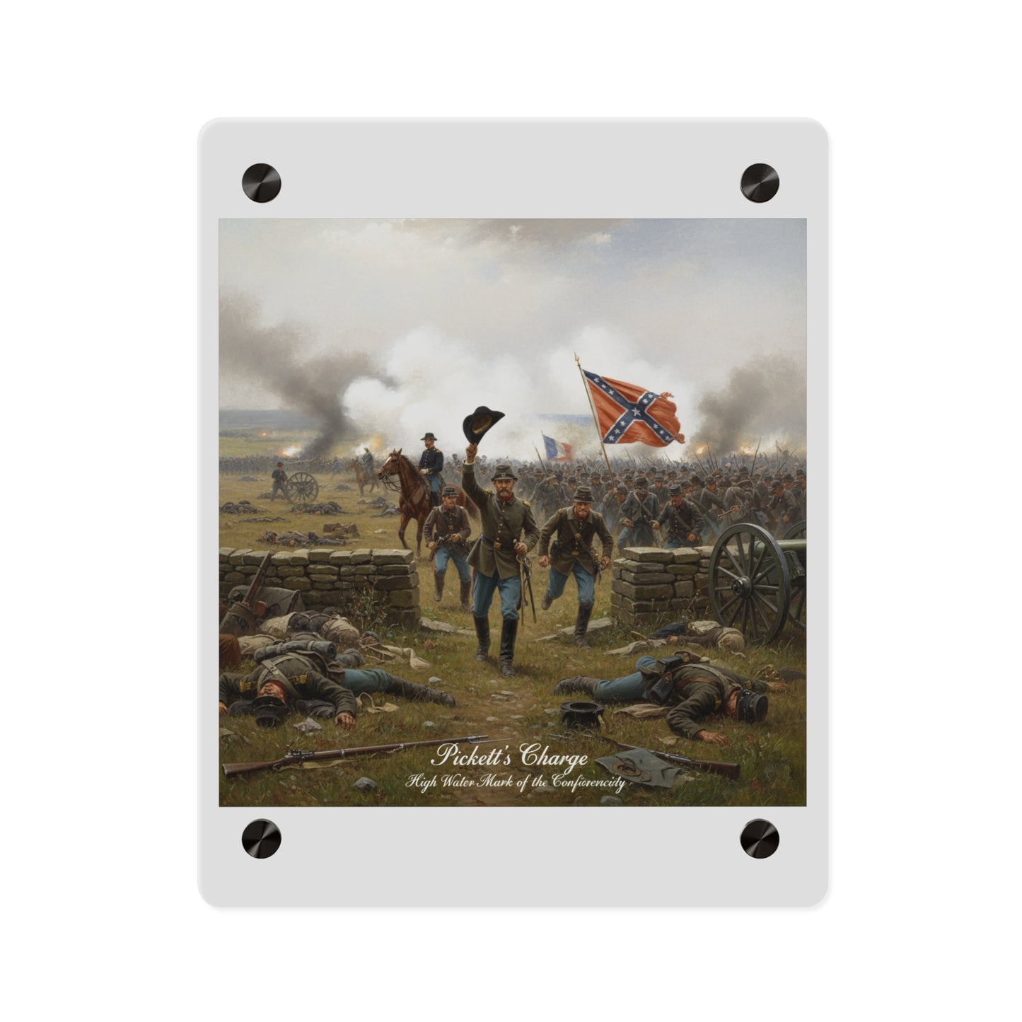 Acrylic Wall Art Panel - Picketts Charge with Hat
