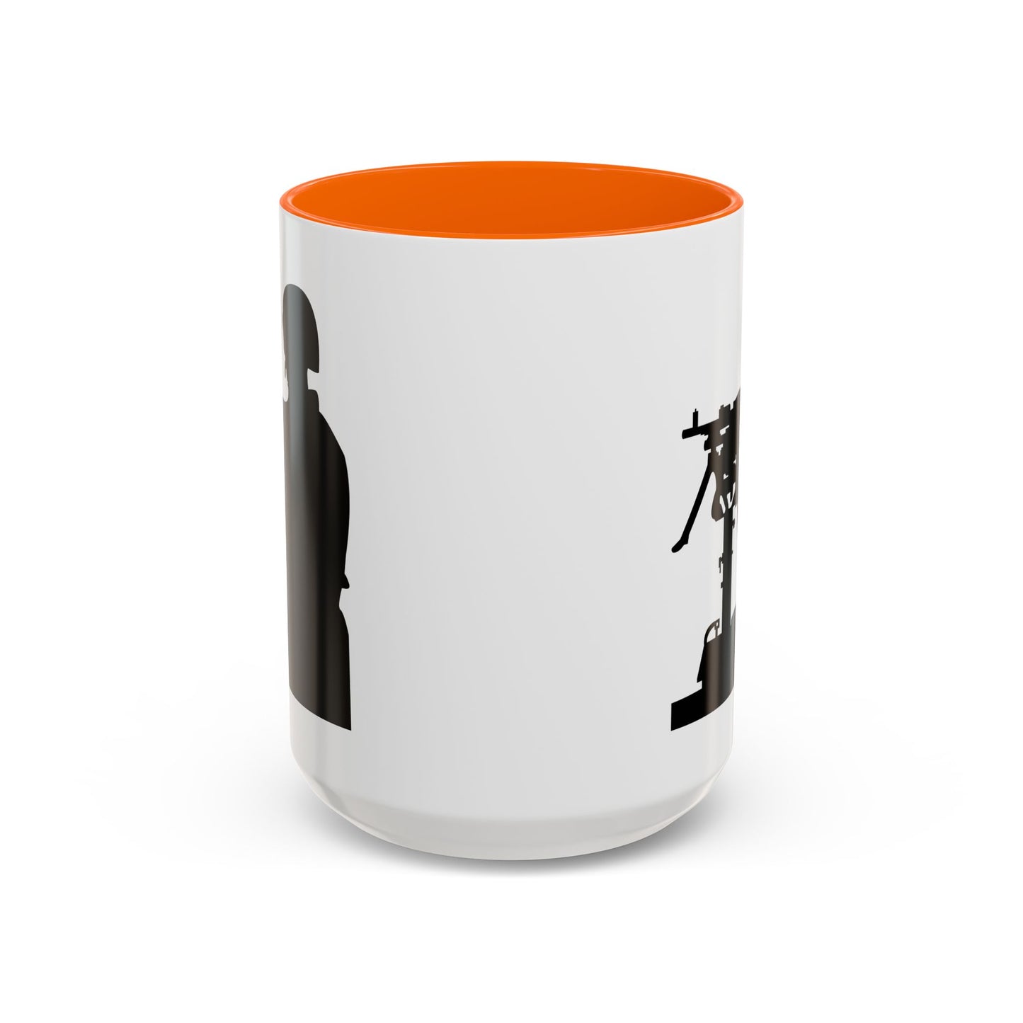 Accent Coffee Mug (11oz & 15oz) - Army - Soldier - MG Vehicle Mounted - Silhouette X 300
