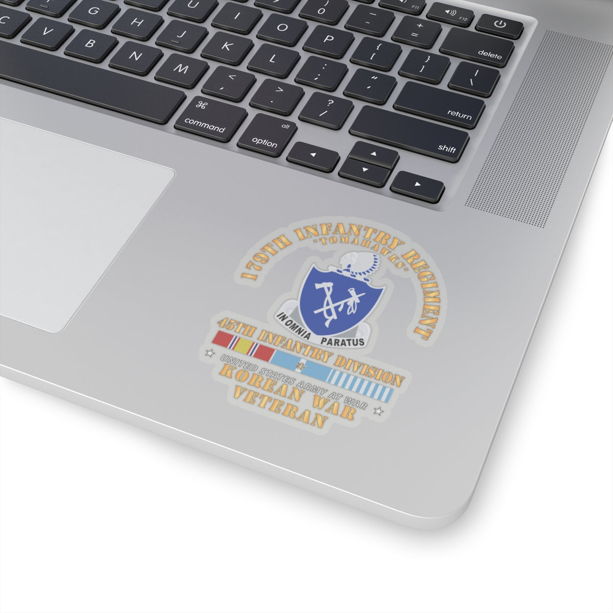 Kiss-Cut Stickers - 179th Infantry Regiment - Tomahawks - 45th ID w KOREA SVC X 300