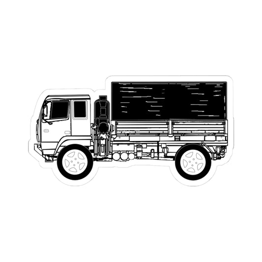 Kiss-Cut Stickers - Vehicle - LMTV - M1078 - Side - BW X 300