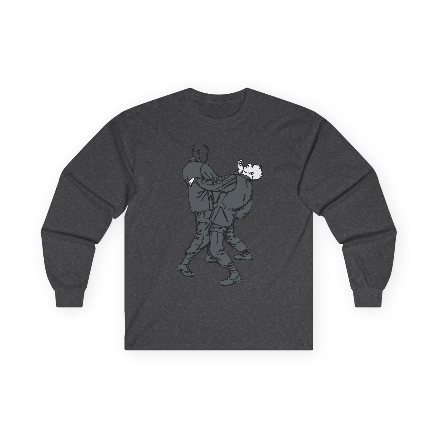 Unisex Ultra Cotton Long Sleeve Tee - Palm-Heel Strike to Chin X 300