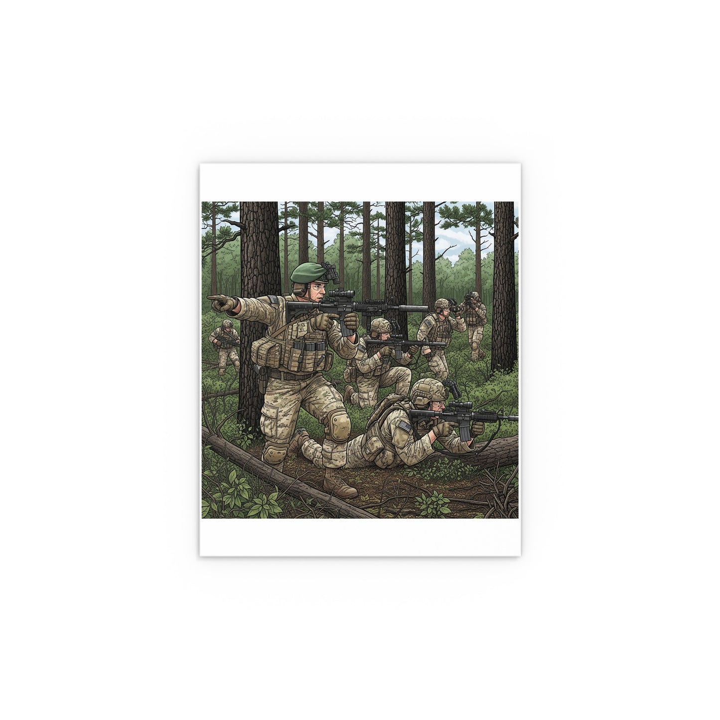 Indoor and Outdoor Silk Posters - Special Forces training at McKall
