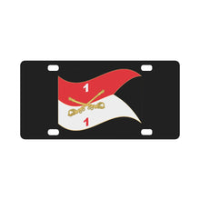 Load image into Gallery viewer, 1st Squadron, 1st Cavalry Regiment - Guidon - Waving X 300 Classic License Plate
