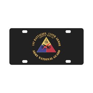 1st Battalion, 110th Armored Regiment - SSI - Above Equal - ARNG X 300 Classic License Plate