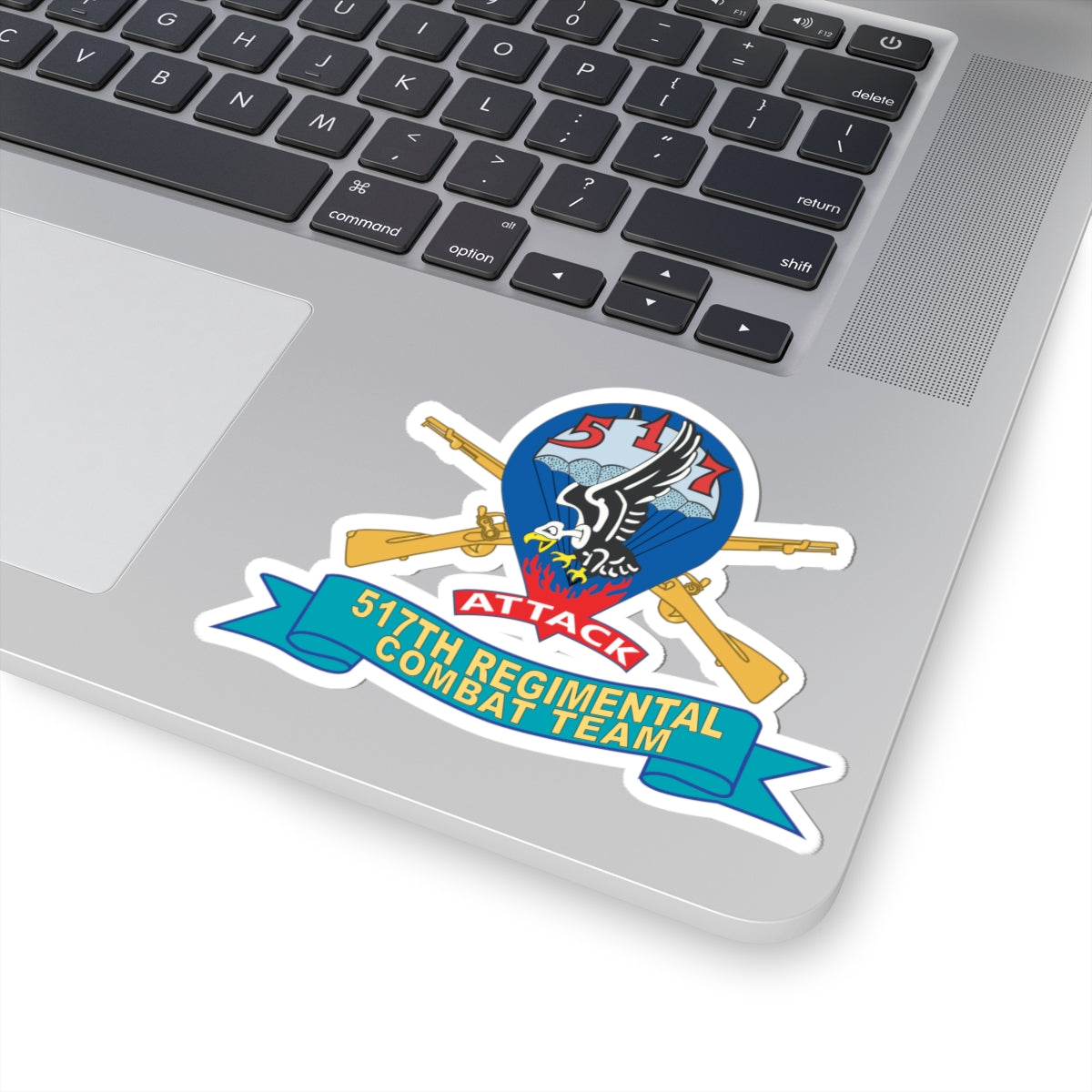 Kiss-Cut Stickers - 517th Regimental Combat Team (RCT) - Infantry w Br - Ribbon X 300