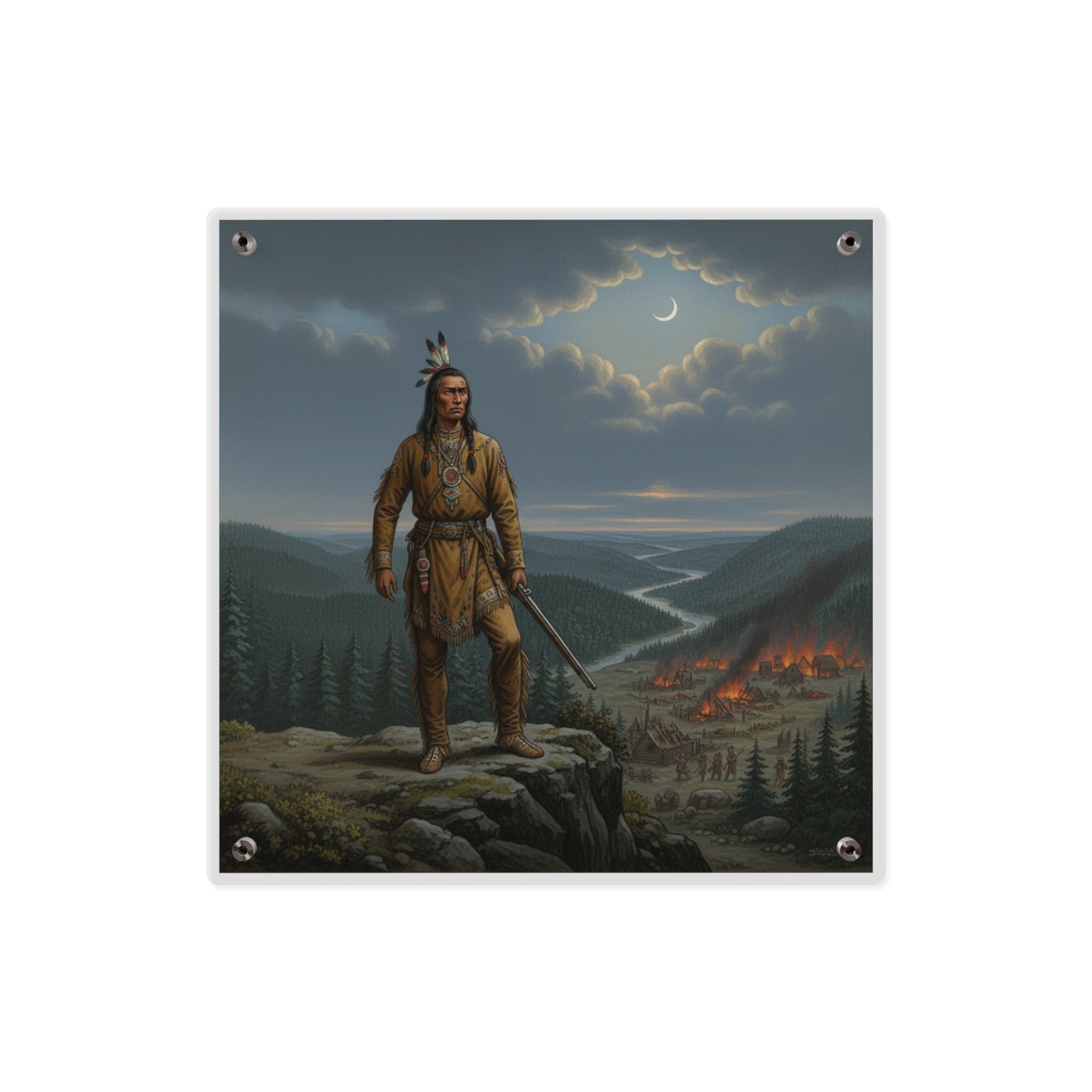 Acrylic Wall Art Panel - The Last Mohican