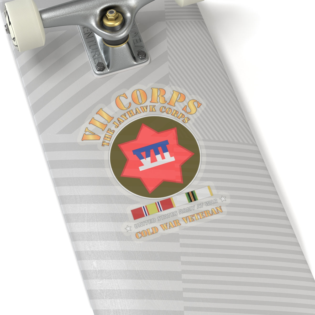 Kiss-Cut Stickers - VII Corps - The Jayhawk Corps - SSI w COLD WAR SVC X 300