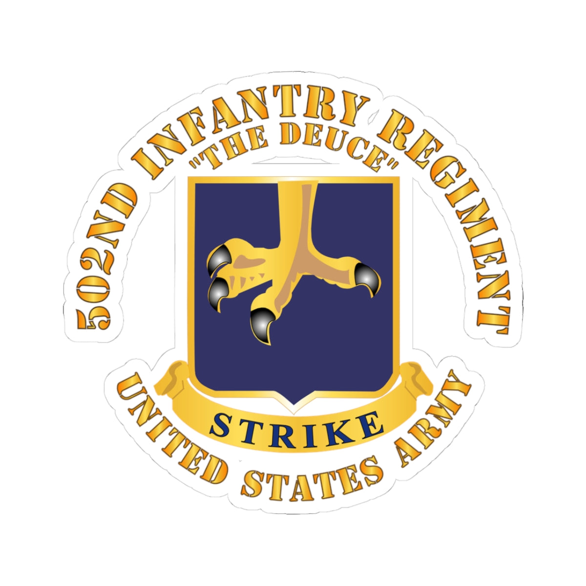 Kiss-Cut Stickers - 502nd Infantry Regt - DUI - The Deuce