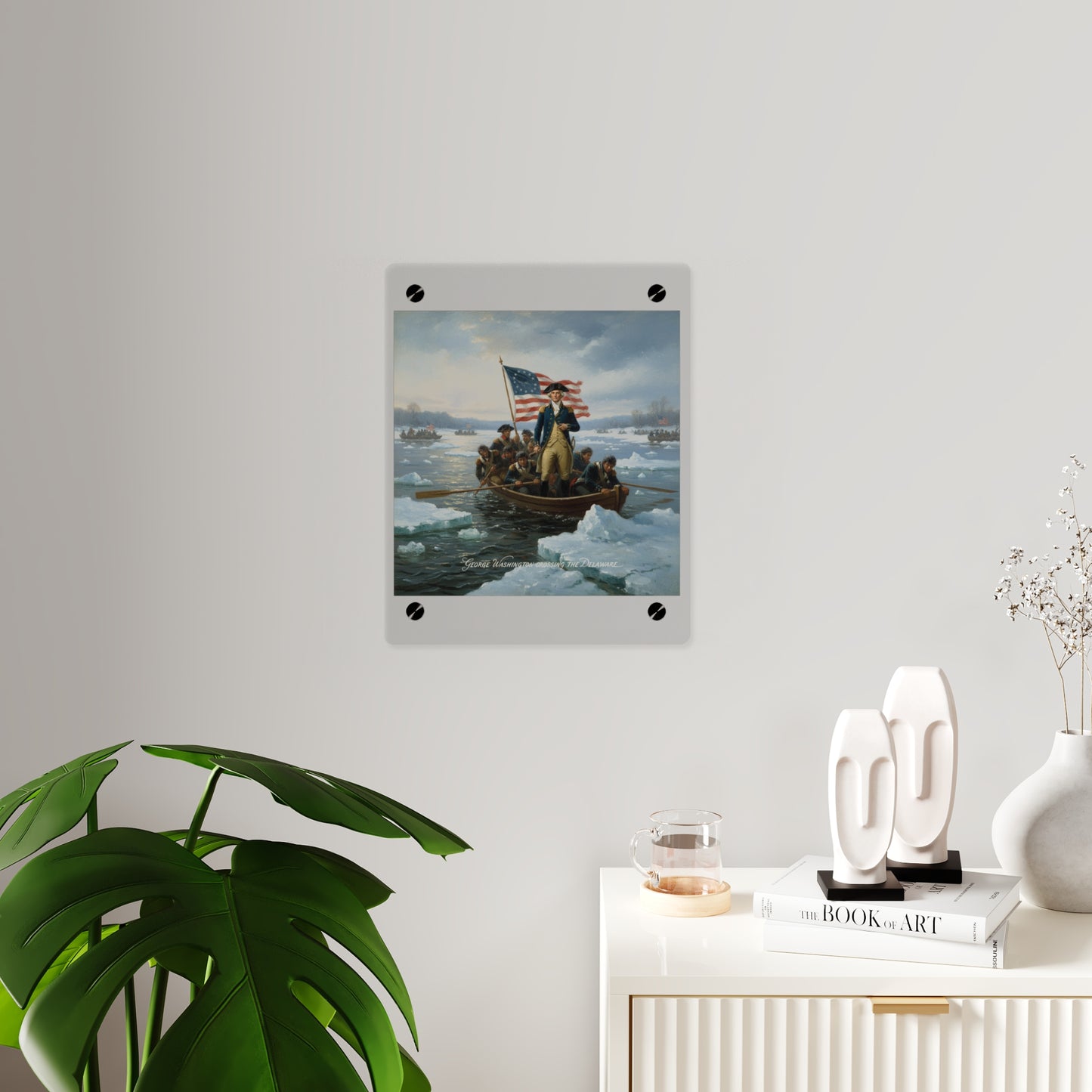 Acrylic Wall Art Panel - Washington Crossing the Delaware duing the Revolutionary War