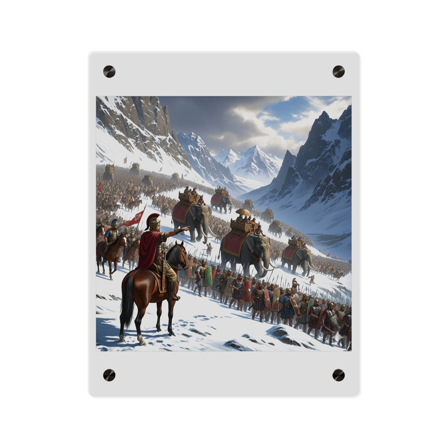 Acrylic Wall Art Panel - Hannibal Crossing the Alps to Atttack Rome