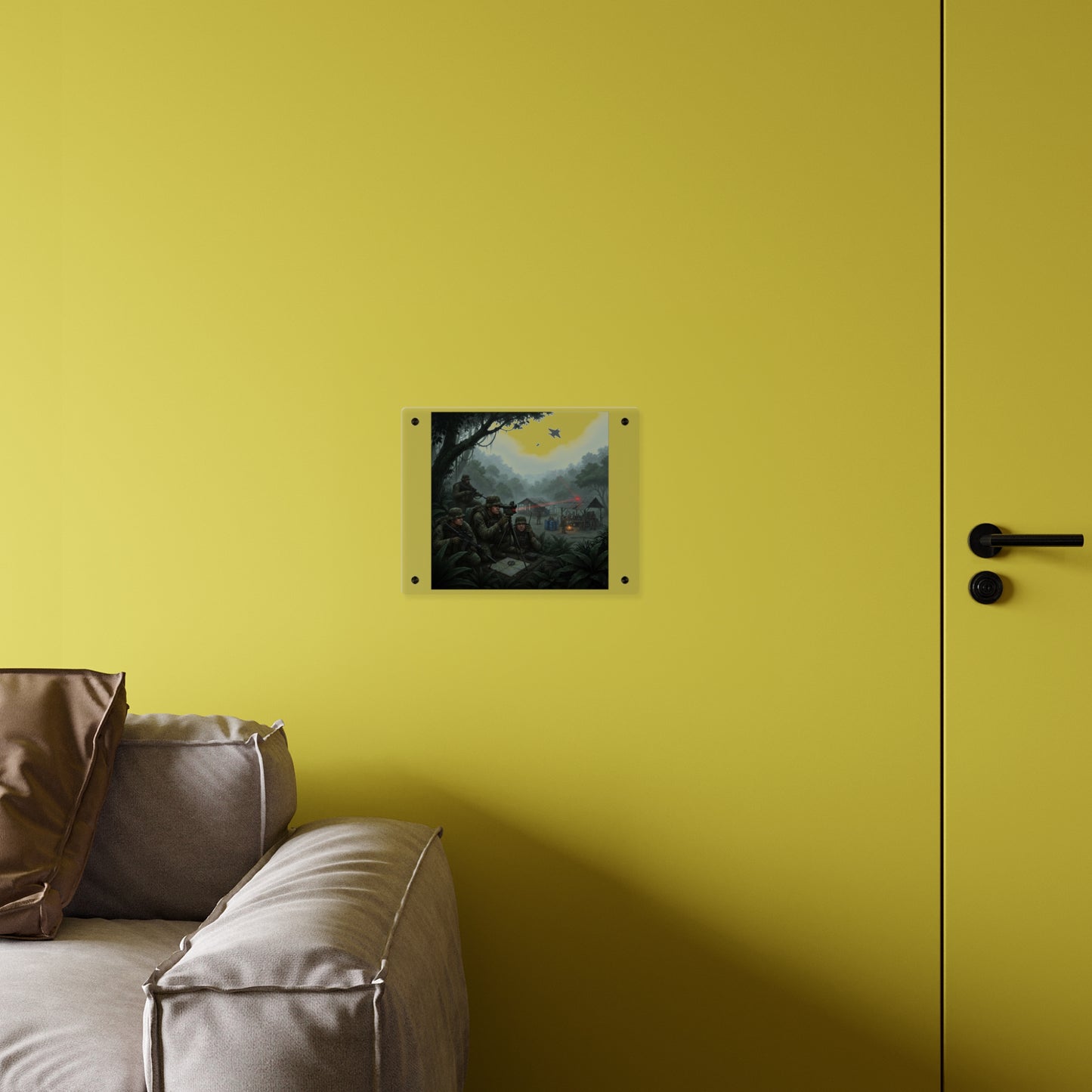 Acrylic Wall Art Panel - SOF Team Hitting a Jungle Drug Lab