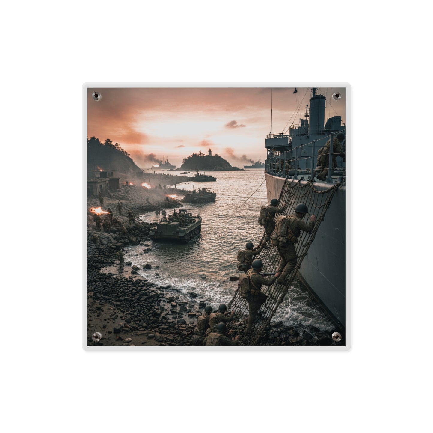 Acrylic Wall Art Panel - Inchon Landing - Korean War