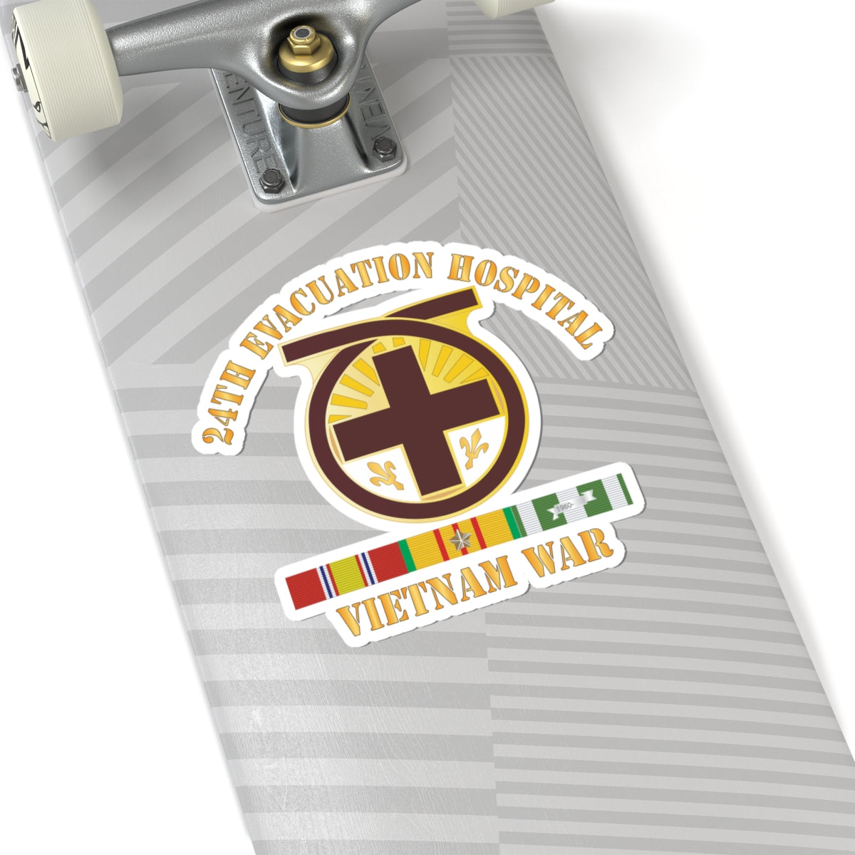 Kiss-Cut Stickers - 24th Evacuation Hospital - Vietnam War w V N SVC