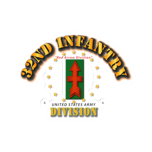 Kiss-Cut Stickers - 32nd Infantry Division - Red Arrow Division
