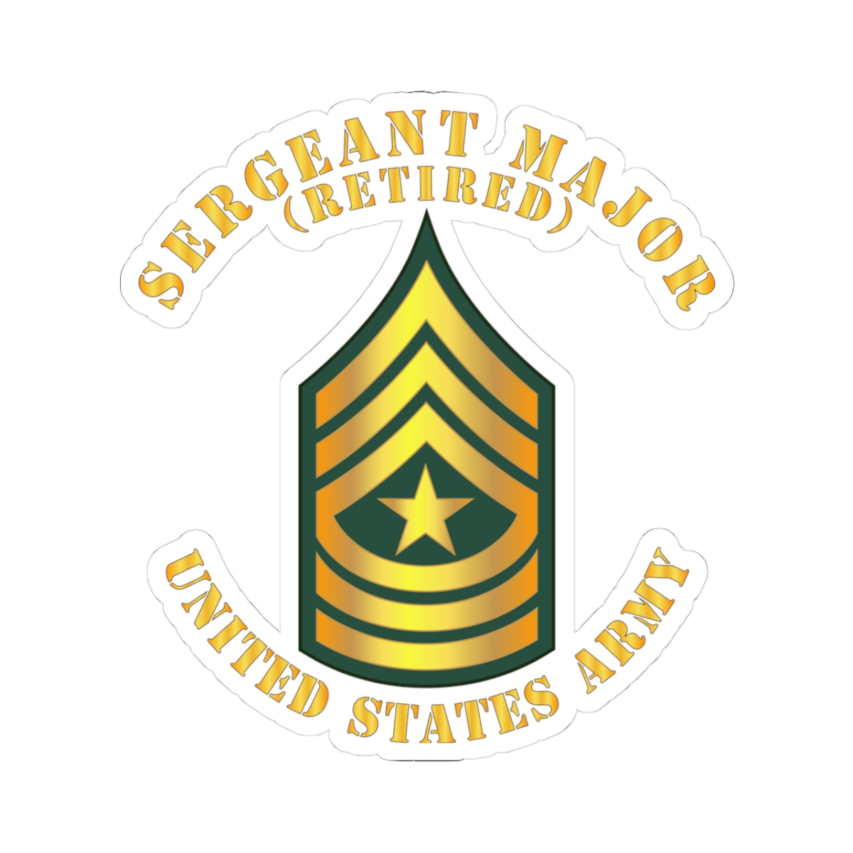 Kiss-Cut Stickers - Sergeant Major - SGM - Retired