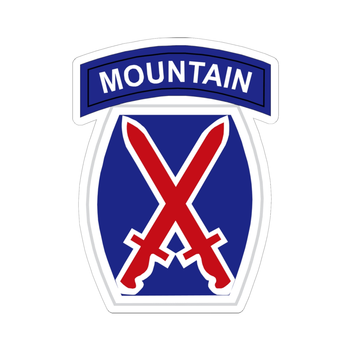Kiss-Cut Stickers - 10th Mountain Division wo Txt