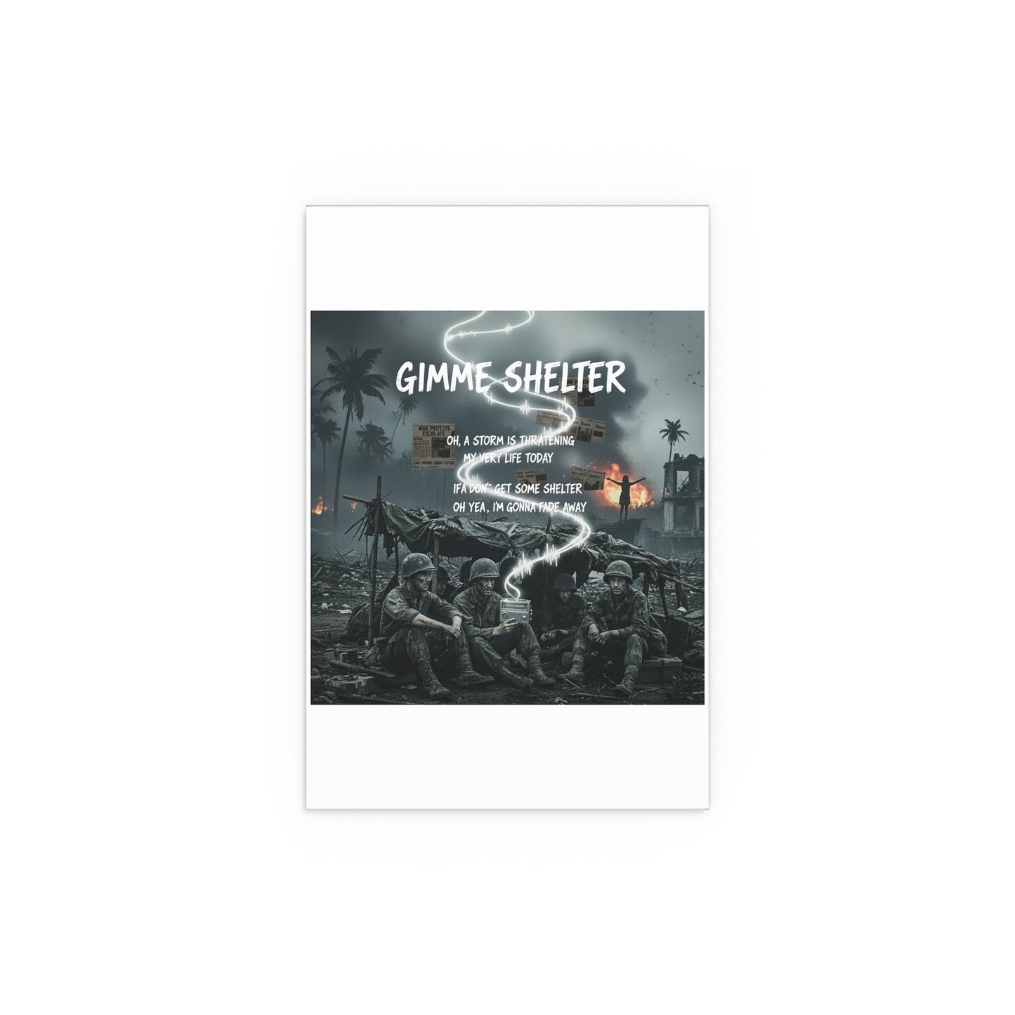 Indoor and Outdoor Silk Posters - Giveme Shelter X 2024