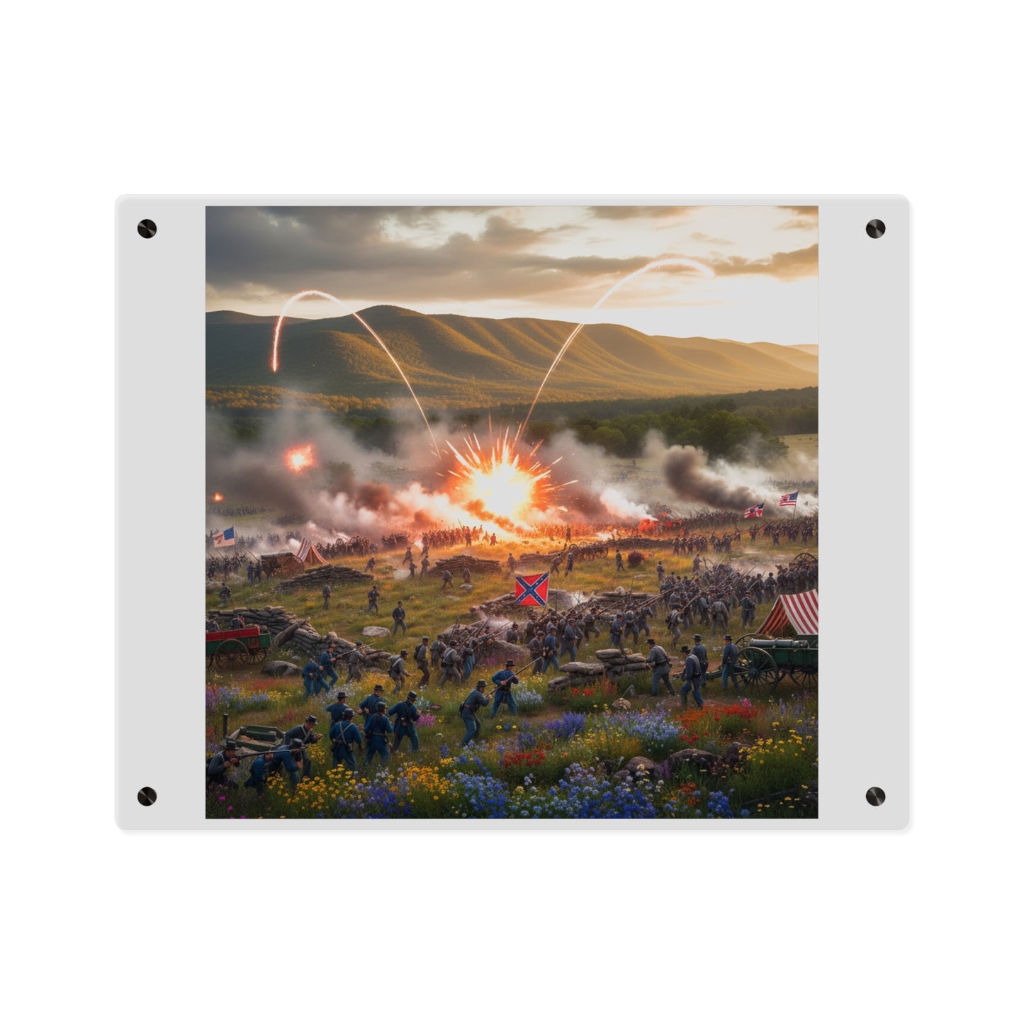 Acrylic Wall Art Panel - US Civil War Battle - Battle of Kennesaw Mountain Georgia