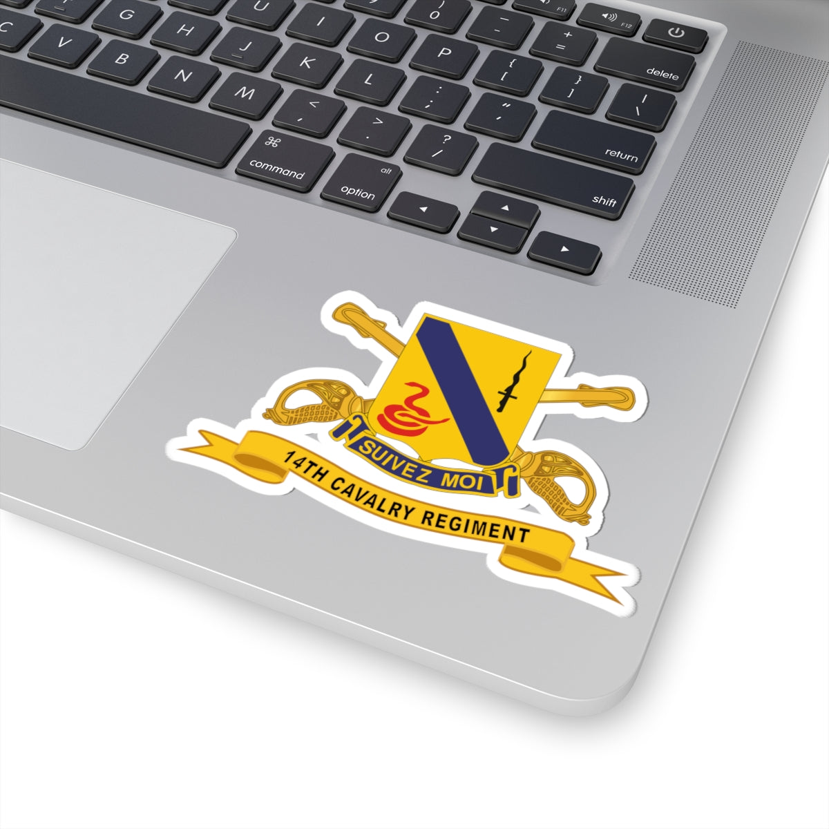 Kiss-Cut Stickers - 14th Cavalry Regiment w Br - Ribbon