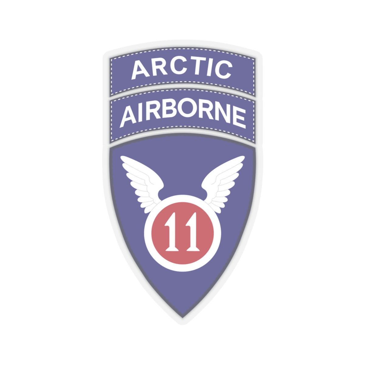 Kiss-Cut Stickers - 11th Airborne Division w Arctic Tab wo Txt X 300