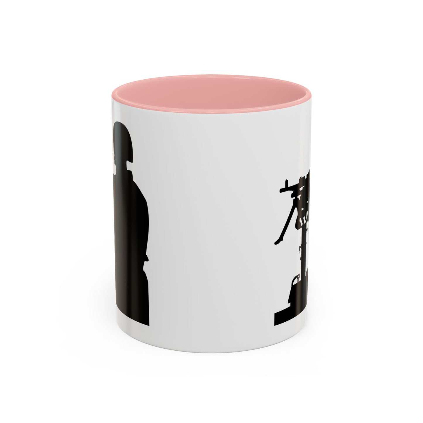 Accent Coffee Mug (11oz & 15oz) - Army - Soldier - MG Vehicle Mounted - Silhouette X 300