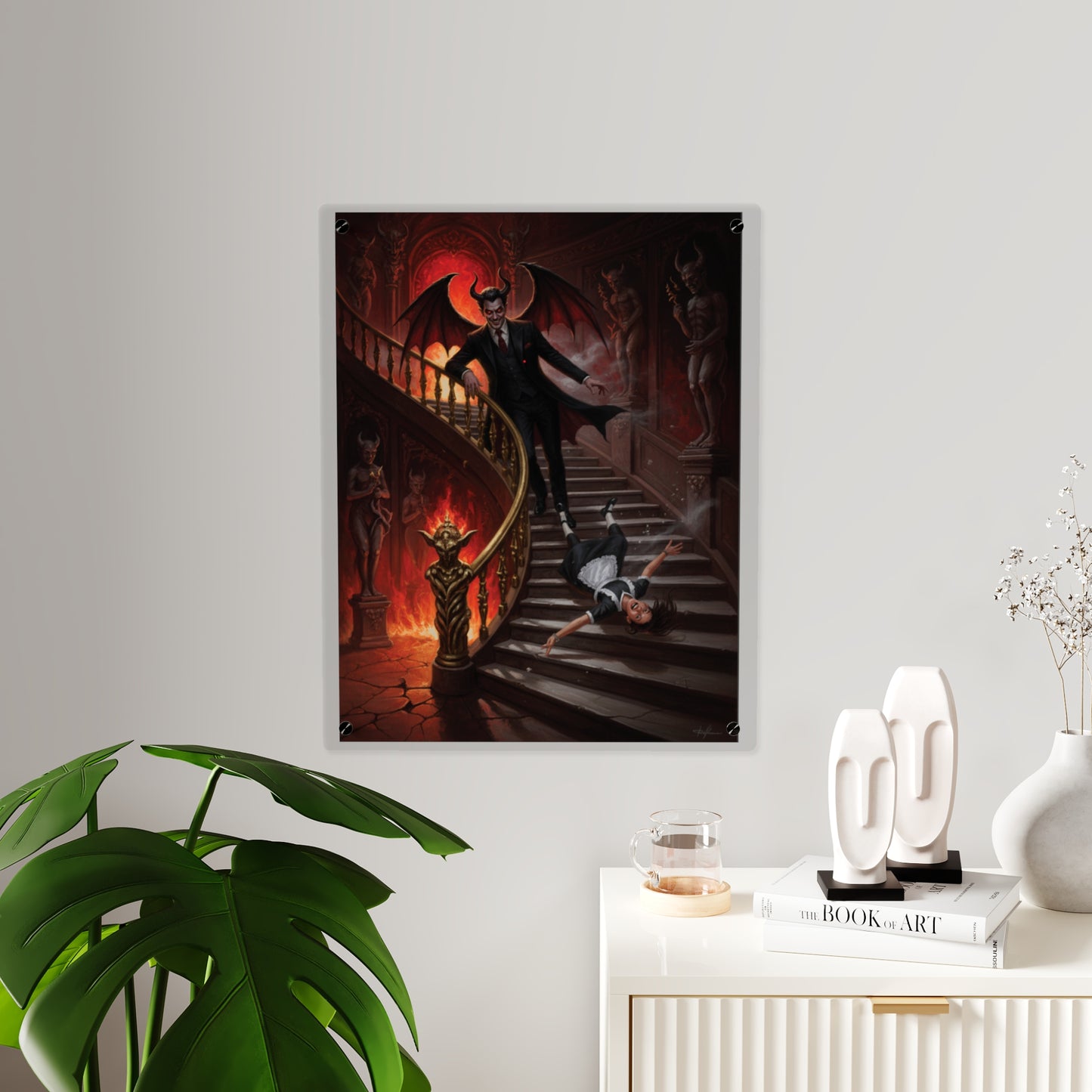 Acrylic Wall Art Panel - devil and maid
