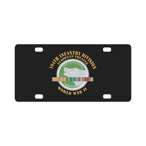 104th Infantry Division - Europe - Ribbons Centered - w Txt w PAC WWII X 300 Classic License Plate