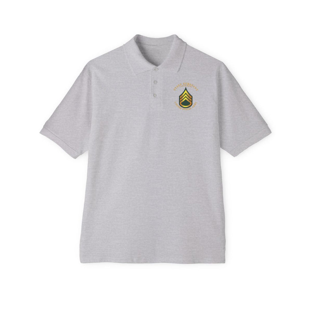 Men's Piqué Polo - Staff Sergeant - SSG - Veteran