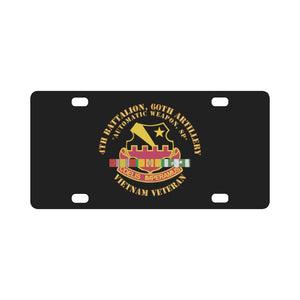 4th Battalion, 60th Artillery (Automatic Weapon, Self-Propelled) X 300 Classic License Plate