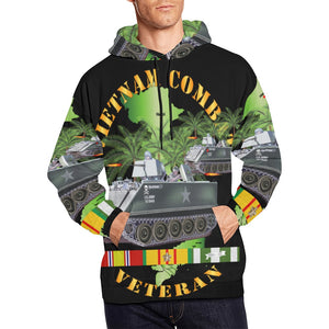 Men's All Over Print Hoodie (USA Size) (Model H13) - Vietnam Combat Vet - w APC