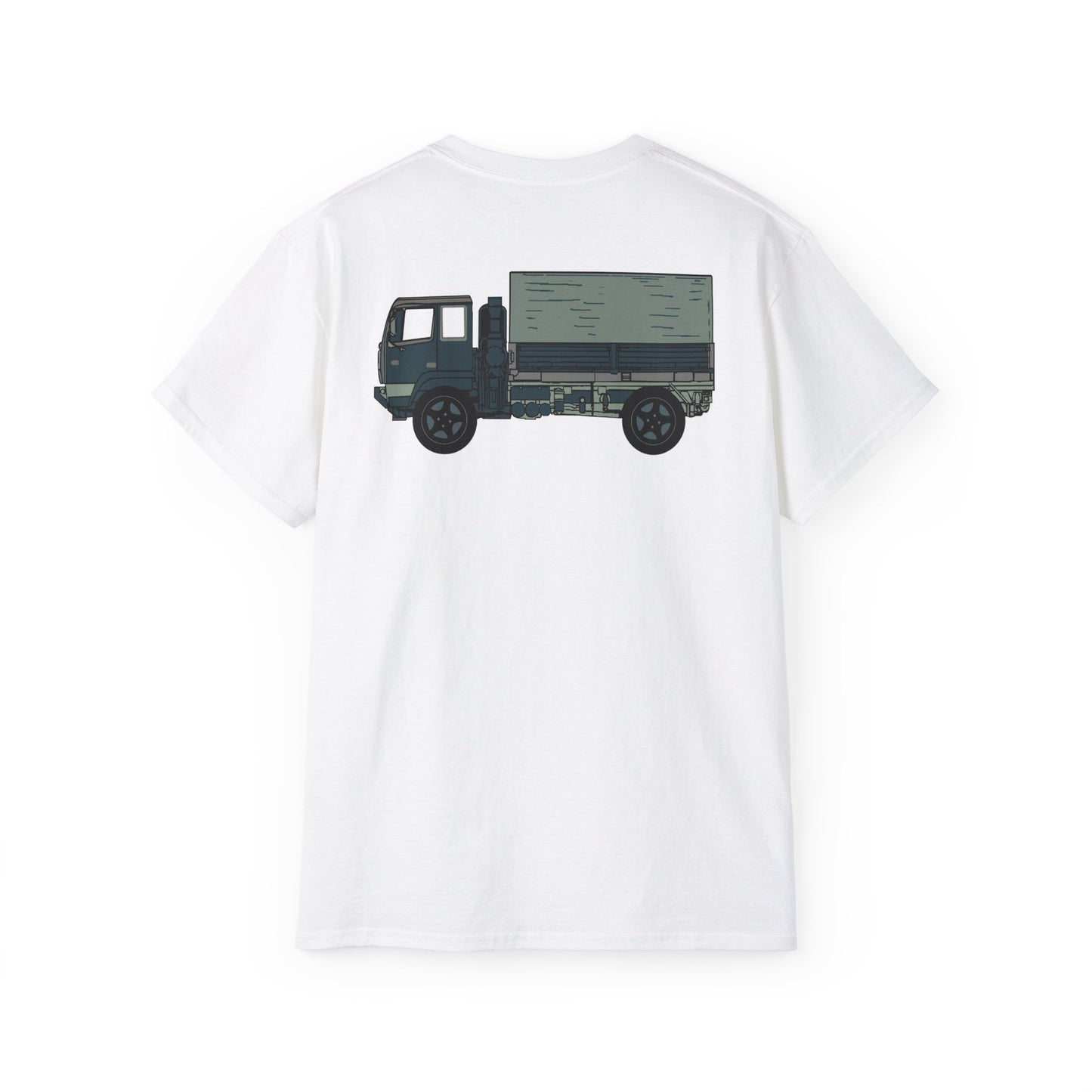 Unisex Ultra Cotton Tee - Vehicle - M915 Tractor with M872 - 40 Ft Container - Side X 300