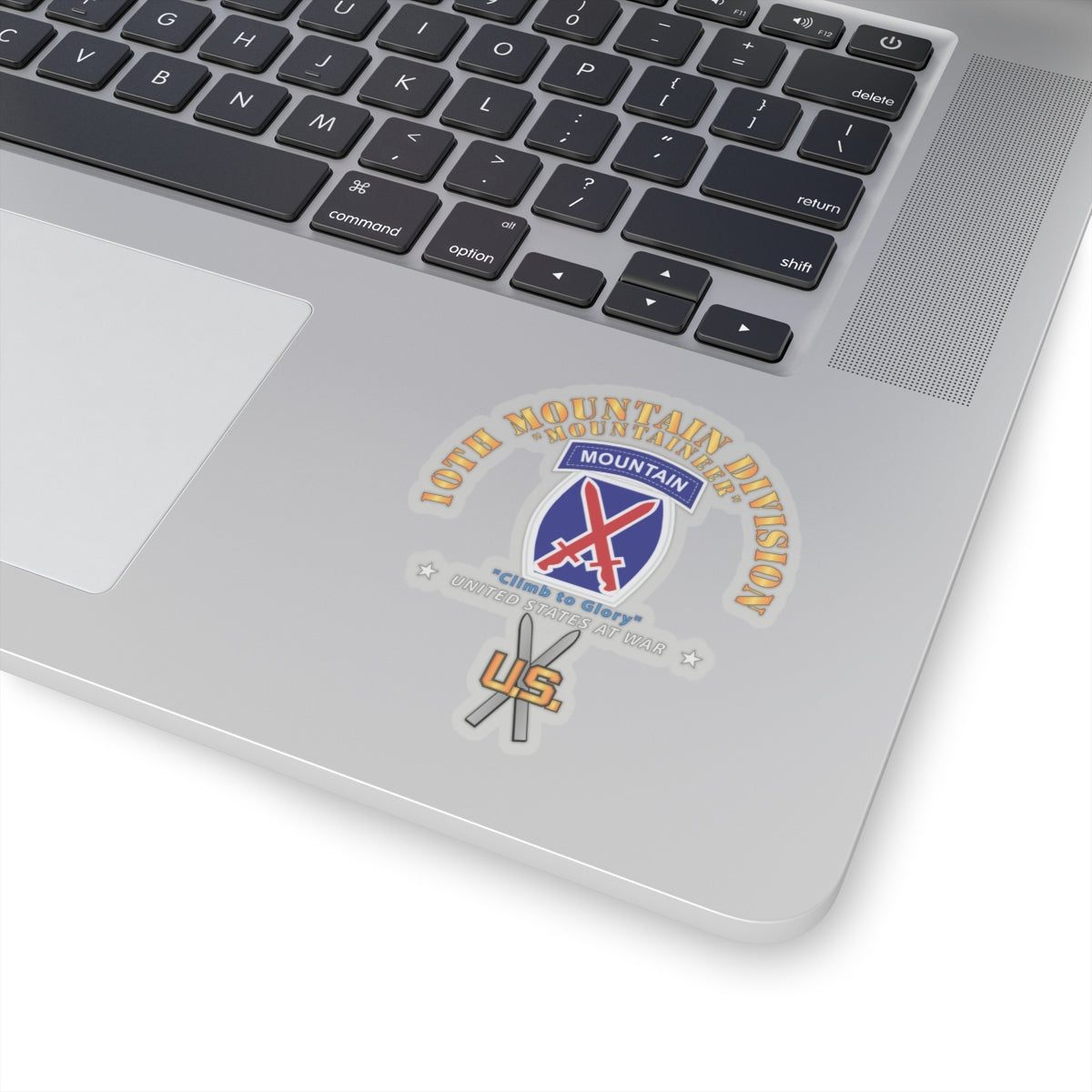 Kiss-Cut Stickers - 10th Mountain Division w SKI Branch