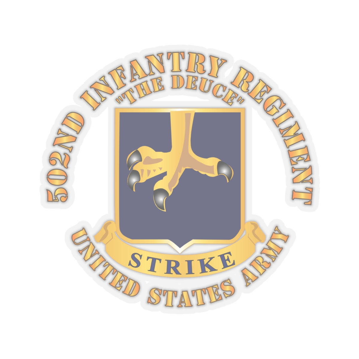 Kiss-Cut Stickers - 502nd Infantry Regt - DUI - The Deuce