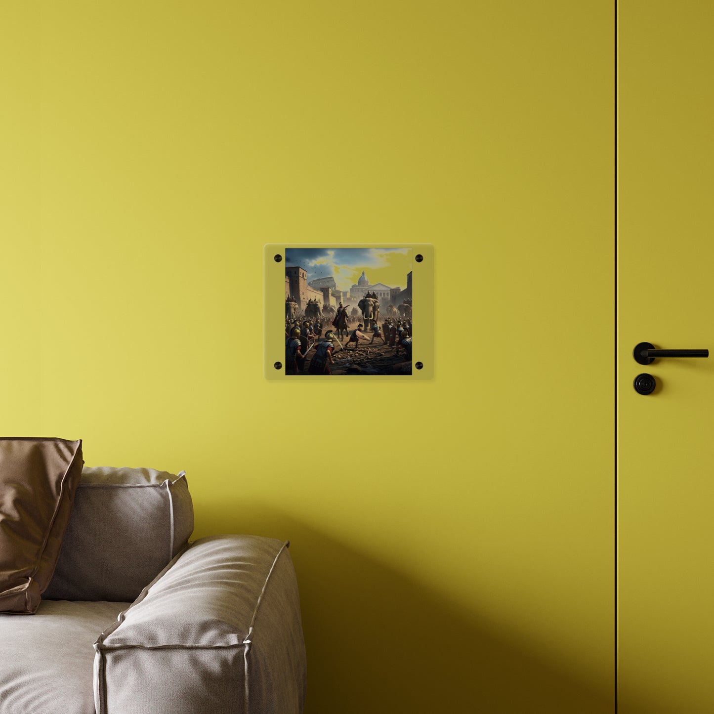 Acrylic Wall Art Panel - Hannibal Battling the Roman Legions as he Enters Rome