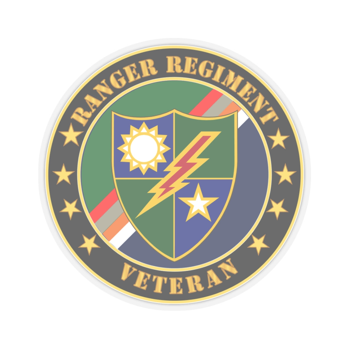 Kiss-Cut Stickers - Ranger Regiment Veteran - DUI