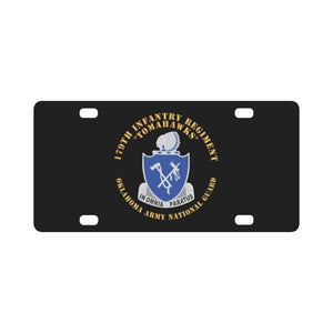 179th Infantry - DUI - OKARNG - Inf Branch X 300 Classic License Plate