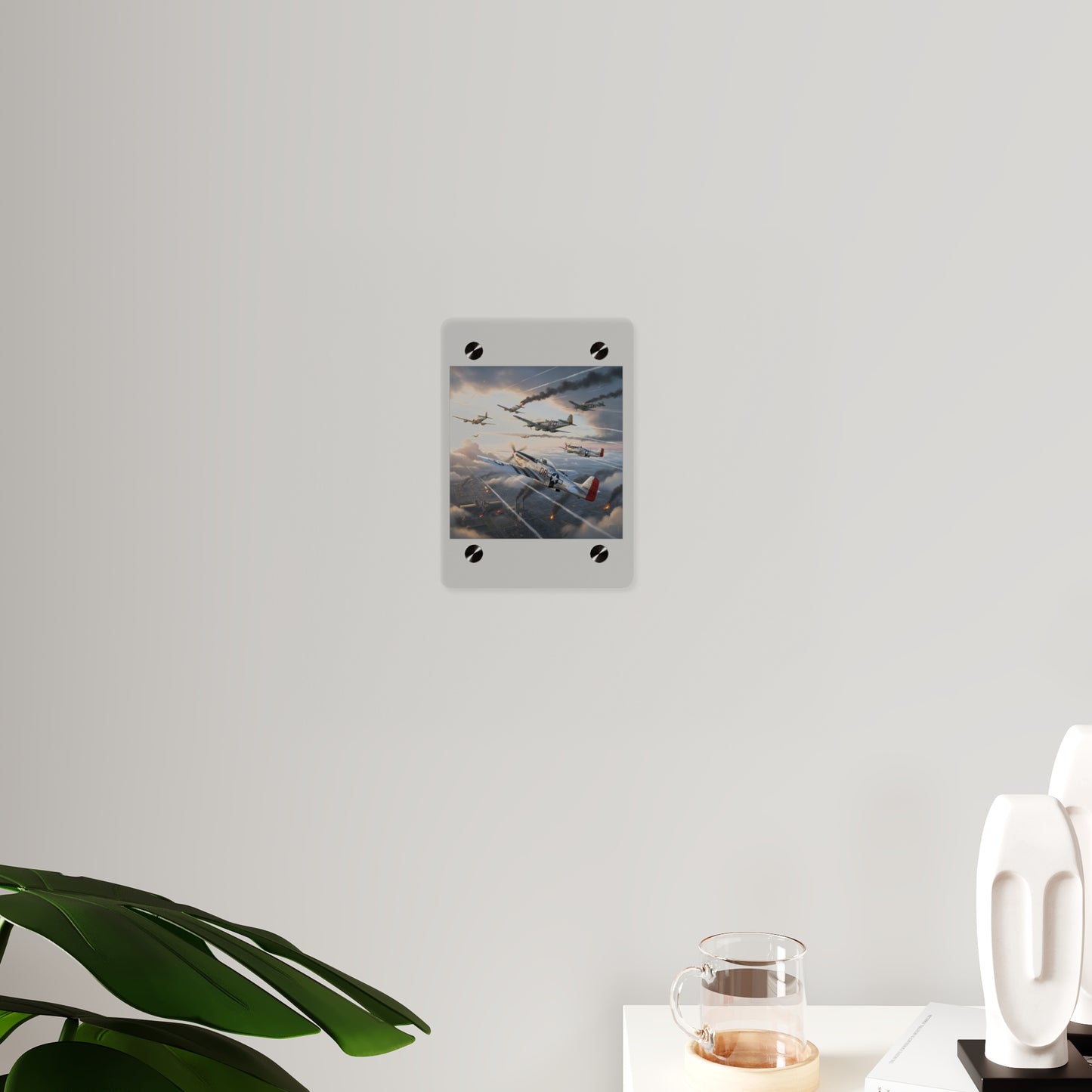 Acrylic Wall Art Panel - Red Tails in Action