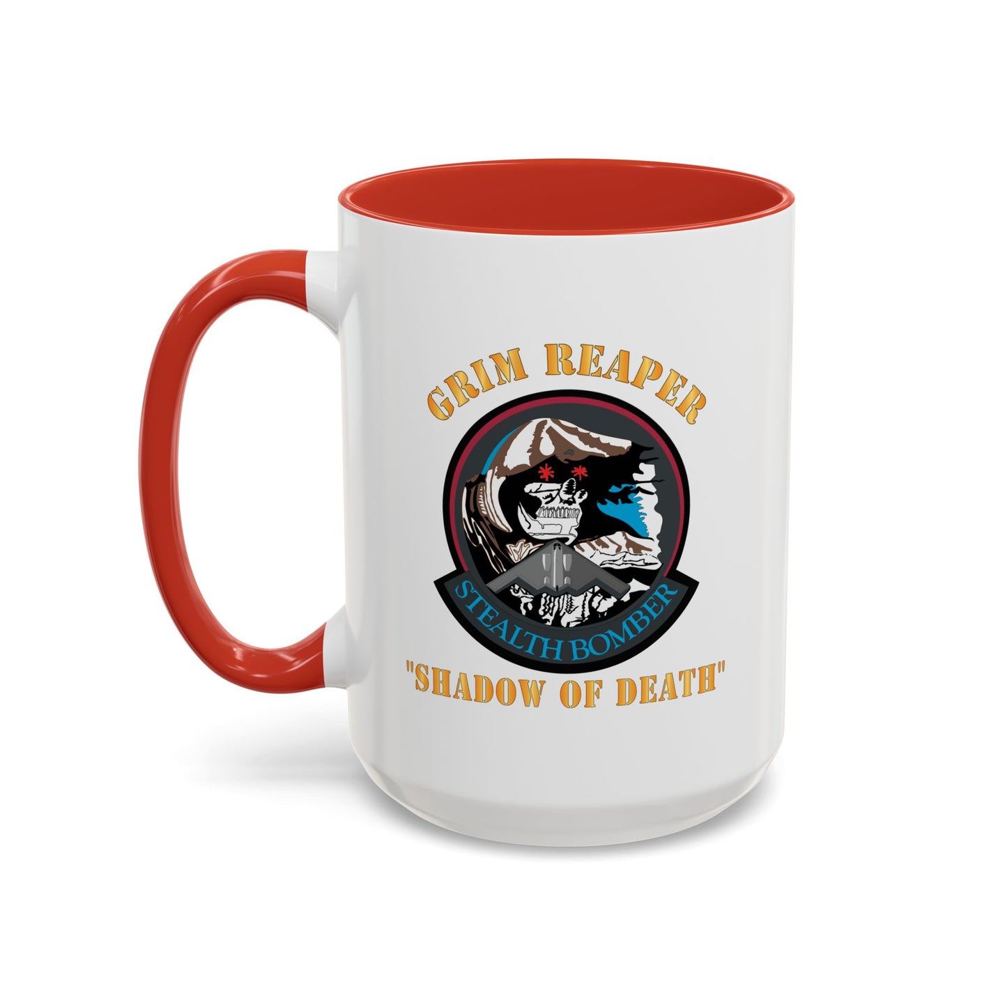 Accent Coffee Mug (11oz & 15oz) - Vehicle - M915 Tractor with M872 - 40 Ft Container - Side X 300