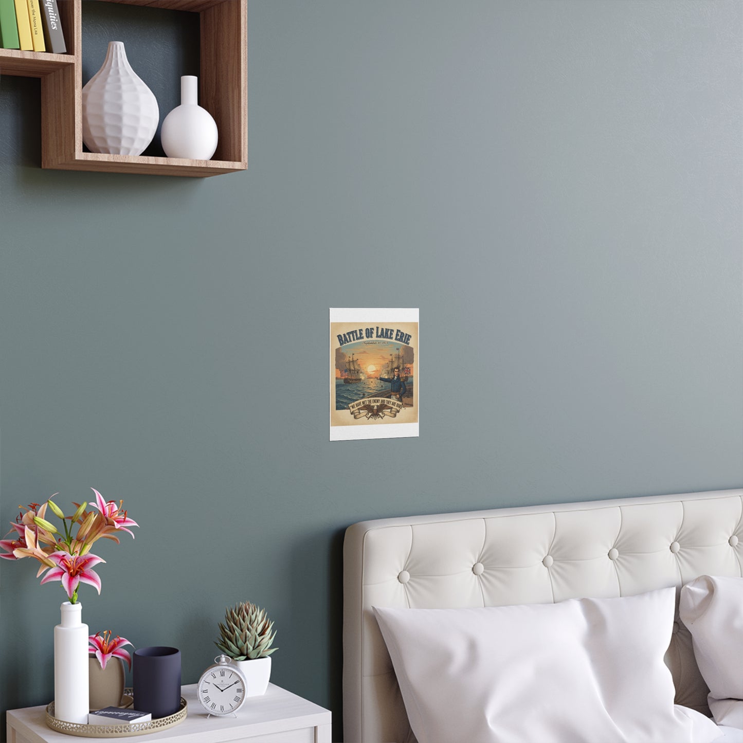 Indoor and Outdoor Silk Posters - During the War of 1812, Commandant Perry’s American freshwater fleet takes on the Royal Navy in the Battle of Lake Erie