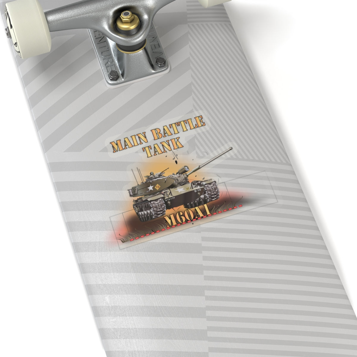 Kiss-Cut Stickers - Main Battle Tank - M60A1 w Fire- Right Face X 300