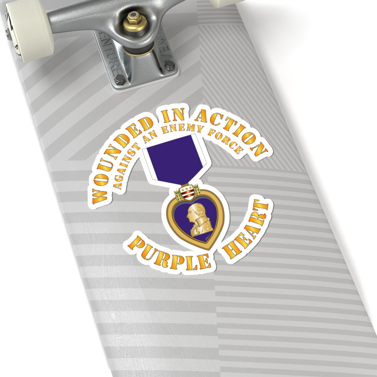 Kiss-Cut Stickers - Wounded in Action - Purple Heart V1