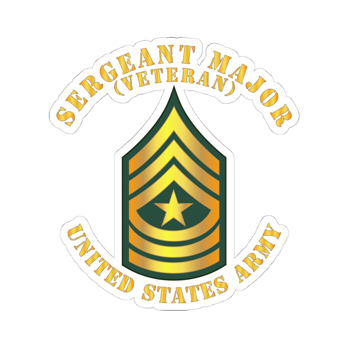 Kiss-Cut Stickers - First Sergeant - Sergeant Major - SGM - Veteran