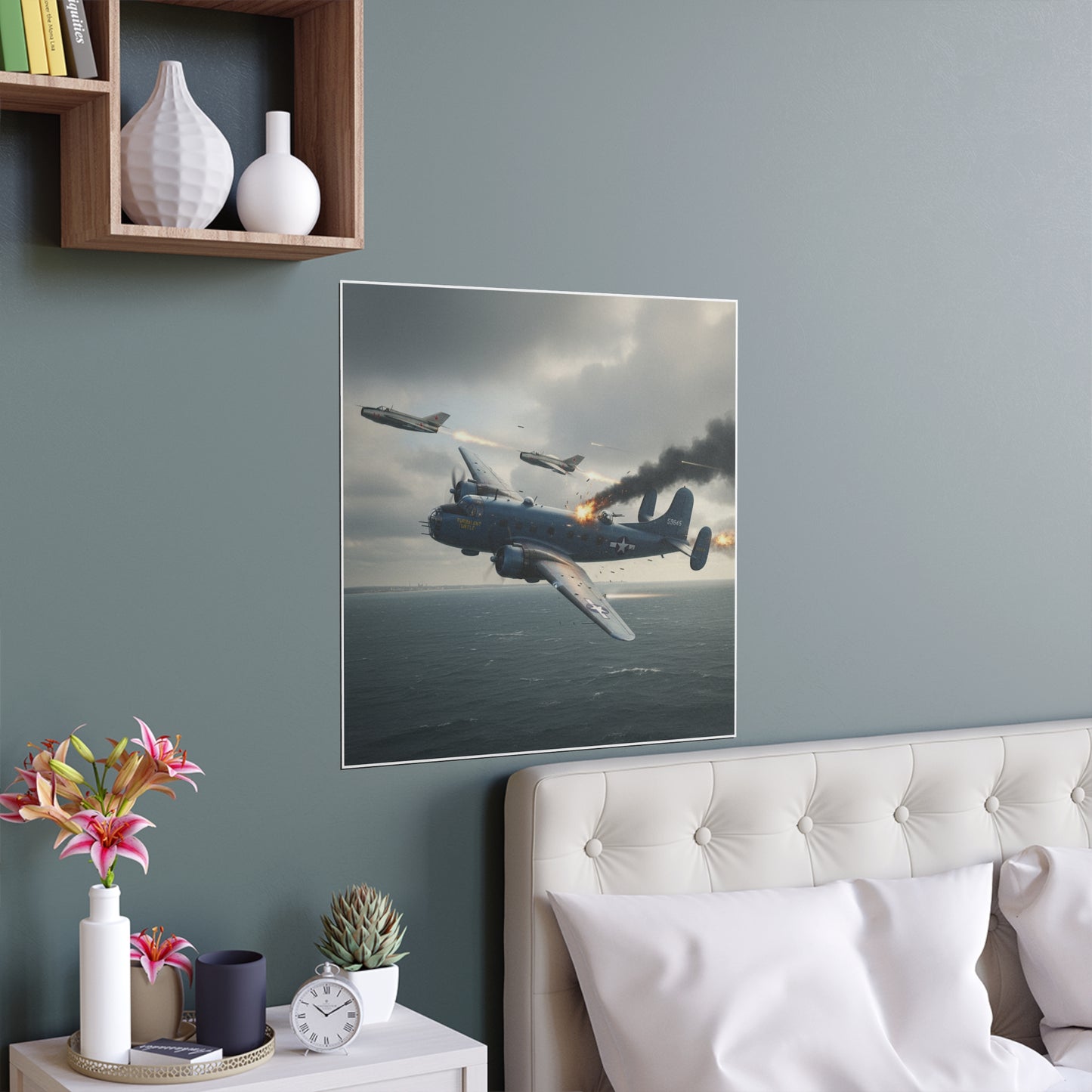 Indoor and Outdoor Silk Posters - April 8, 1950, Baltic Sea - Latvia Soviet fighters shot down a U.S. Navy PB4Y-2 - Liberator - Cold War