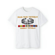 Load image into Gallery viewer, Unisex Ultra Cotton Tee - Army - Iraq War Veteran - Combat Action Badge w CAB IRAQ  SVC
