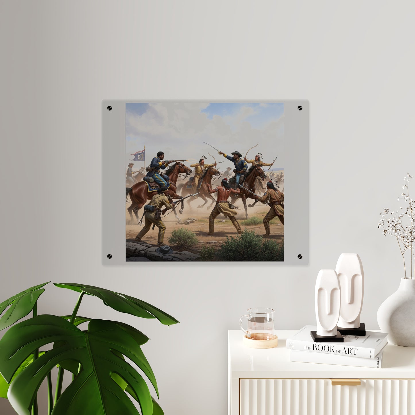Acrylic Wall Art Panel - 9th Cavalry Regiment fighting Native Americans during the Indian Wars