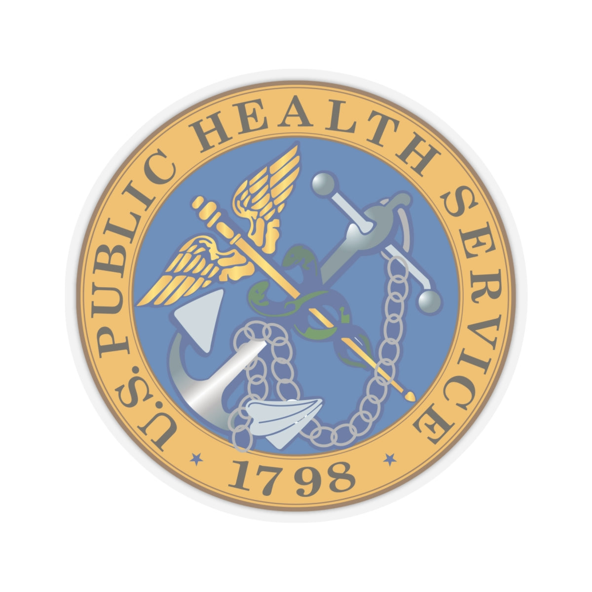 Kiss-Cut Stickers - USPHS - United States Public Health Service Seal