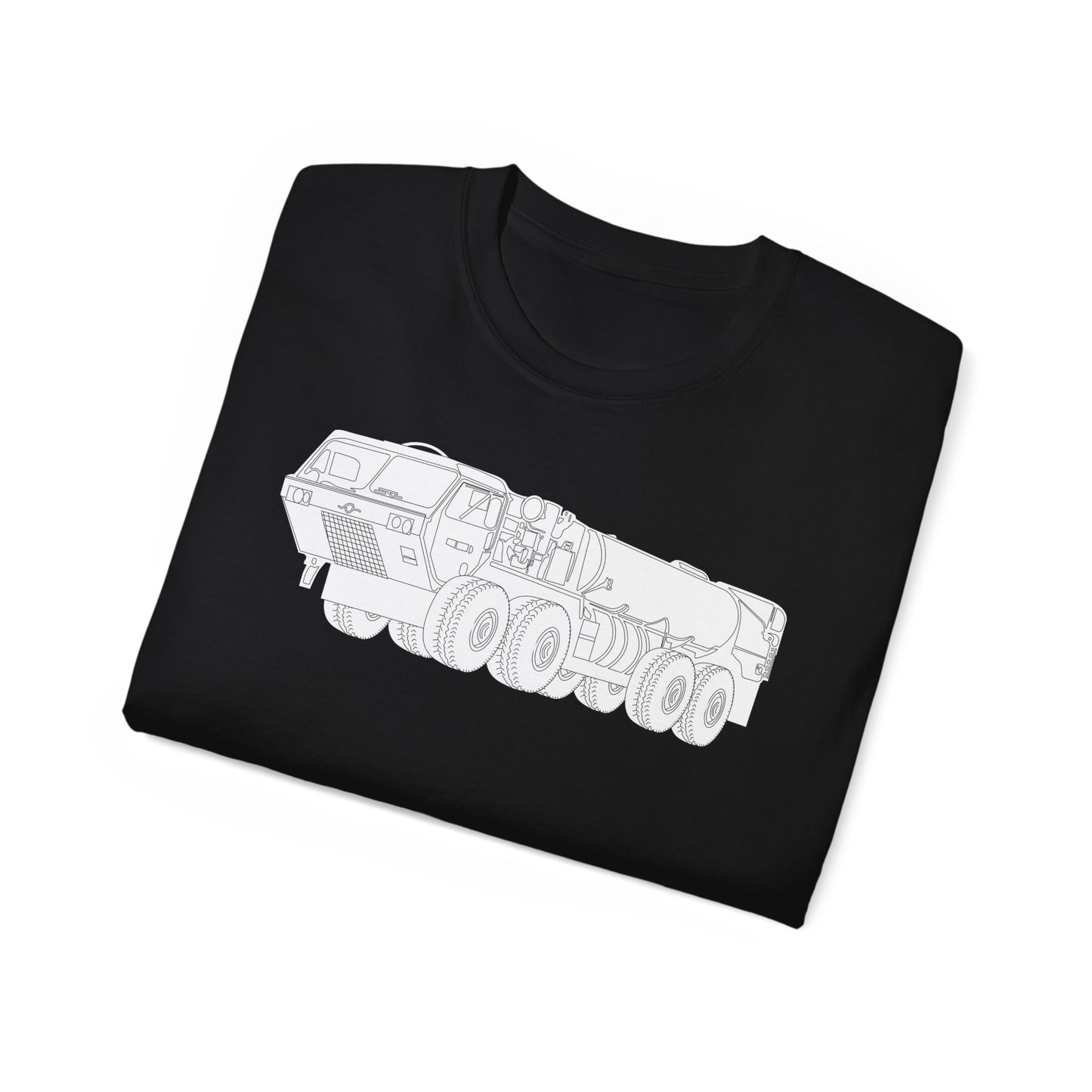 Unisex Ultra Cotton Tee - Vehicle - Fuel Truck - Front Left Oblique X 300