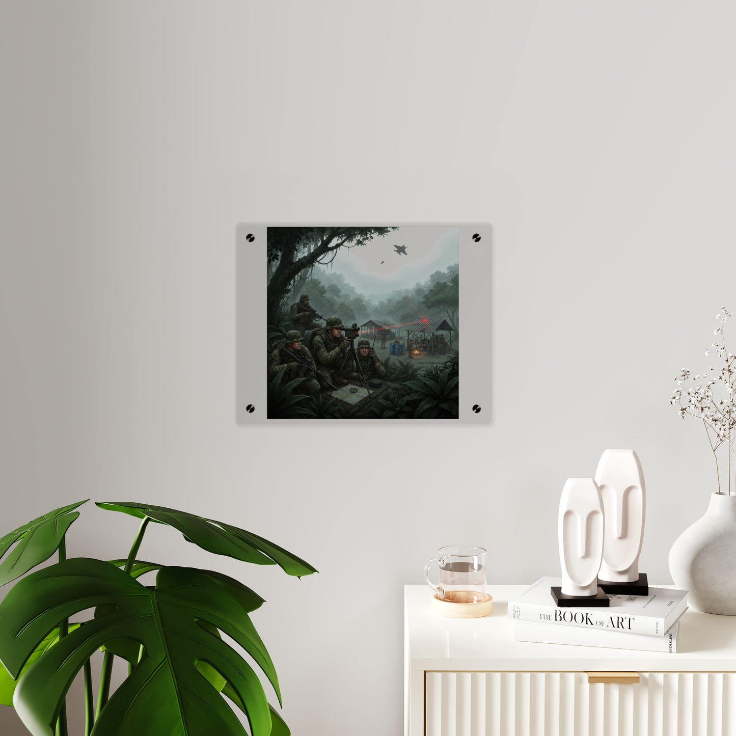 Acrylic Wall Art Panel - SOF Team Hitting a Jungle Drug Lab
